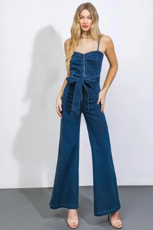 TANK STYLE DENIM JUMPSUIT