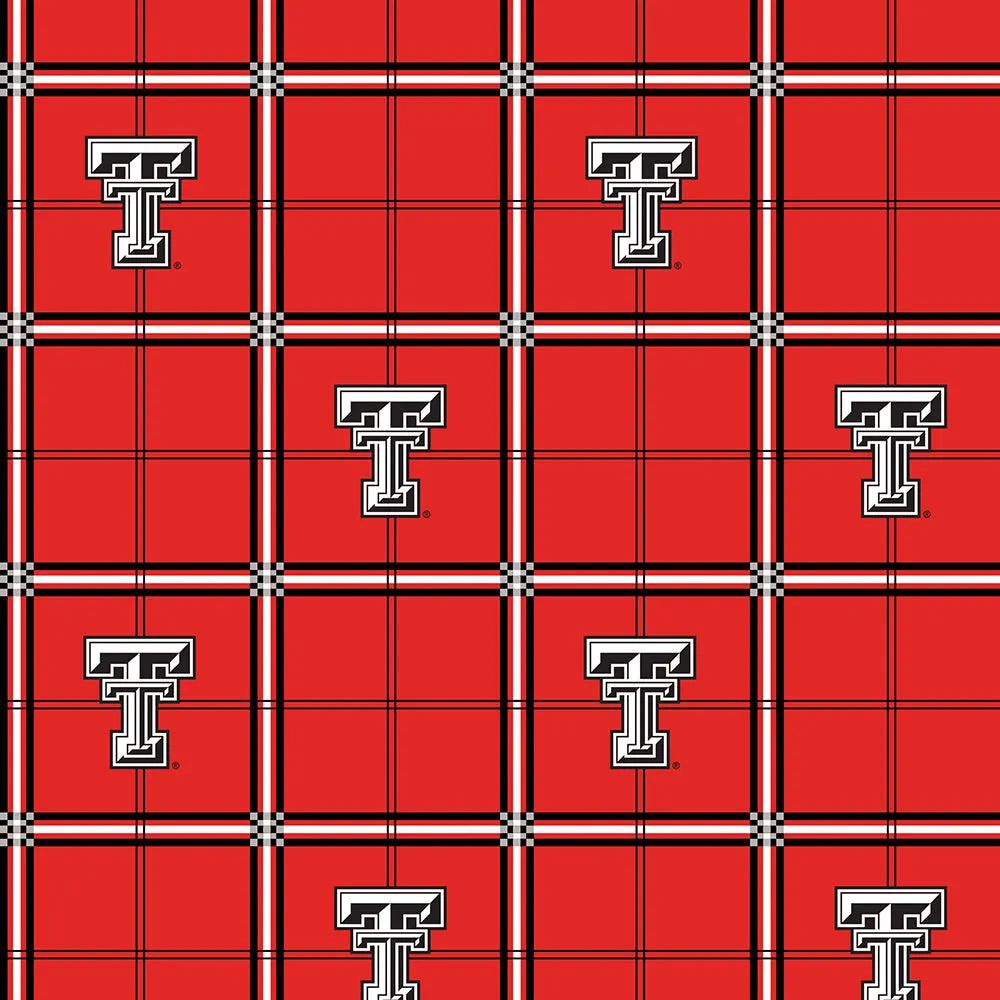 TEXAS TECH UNIVERSITY-Plaid Flannel-100% Cotton-TT023