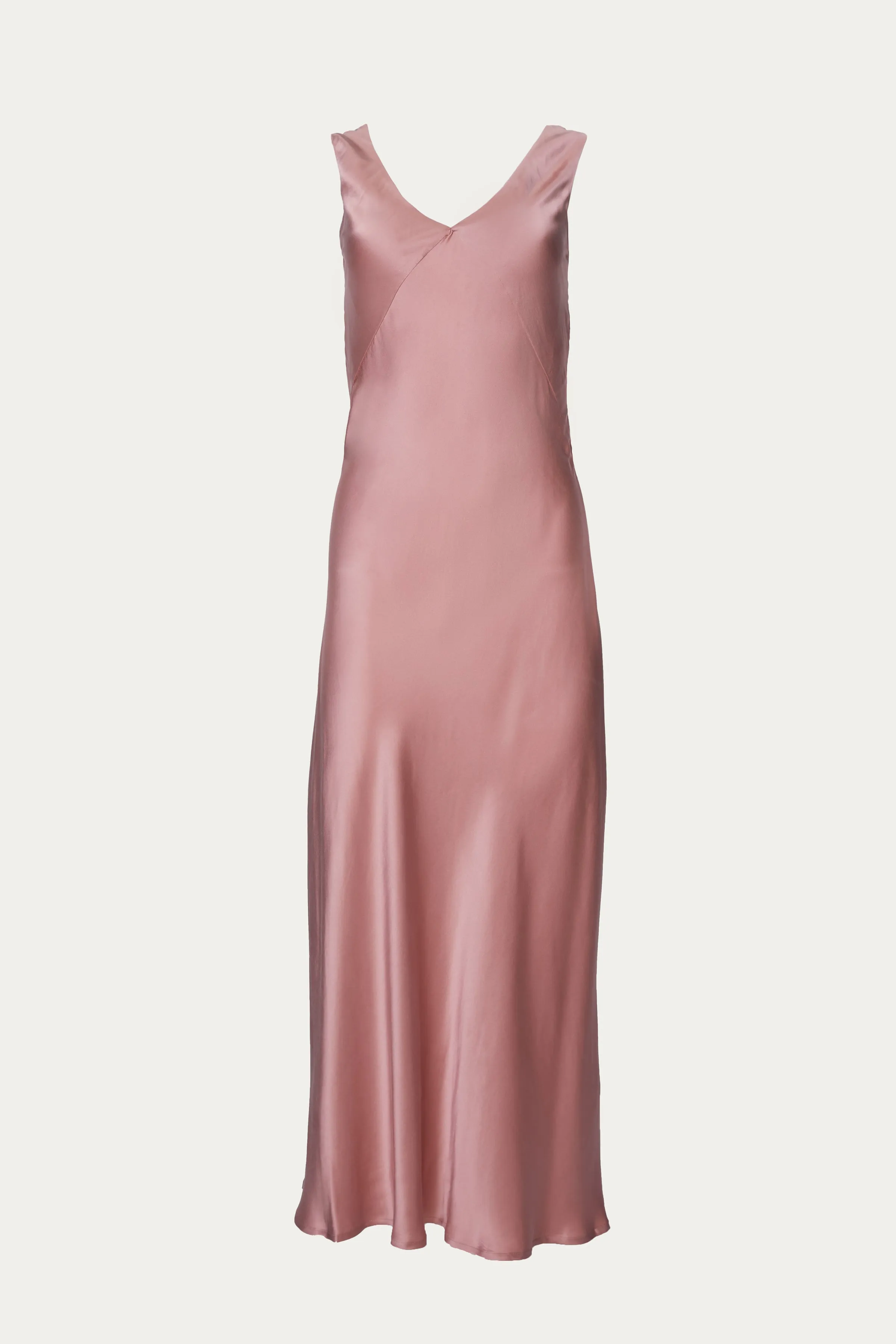 THE BORDEAUX SILK-SATIN MAXI DRESS
