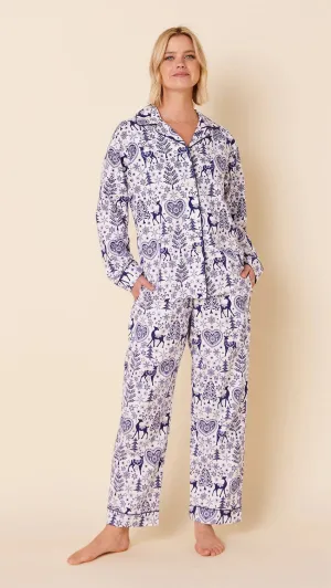 The Cat's Pajamas Holly Jolly Flannel Pajama