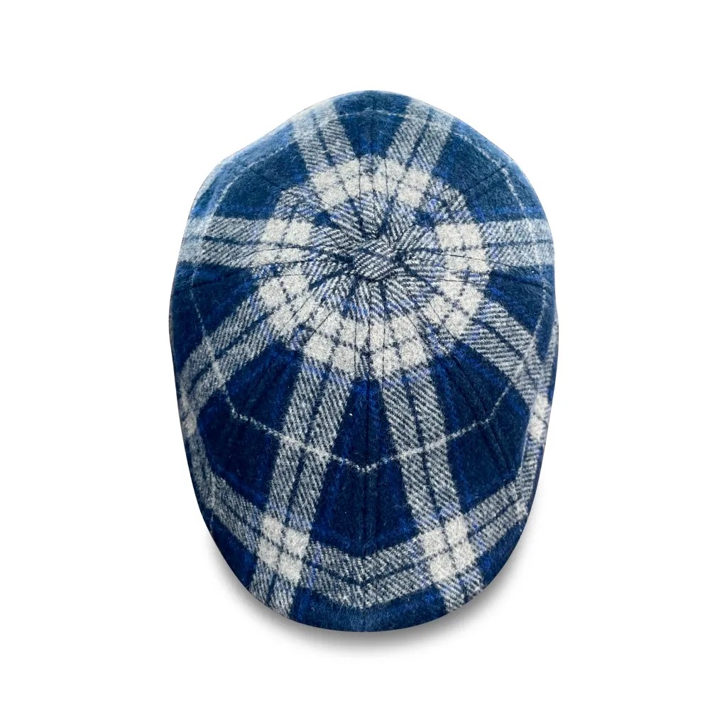 The Distillery Boston Scally Cap - Blue Mash Plaid