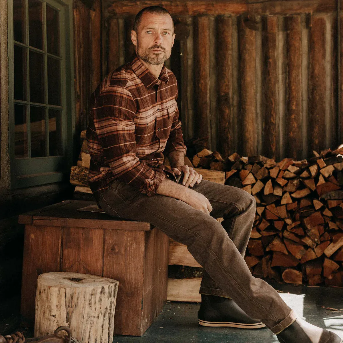 The Ledge Shirt in Chestnut Plaid