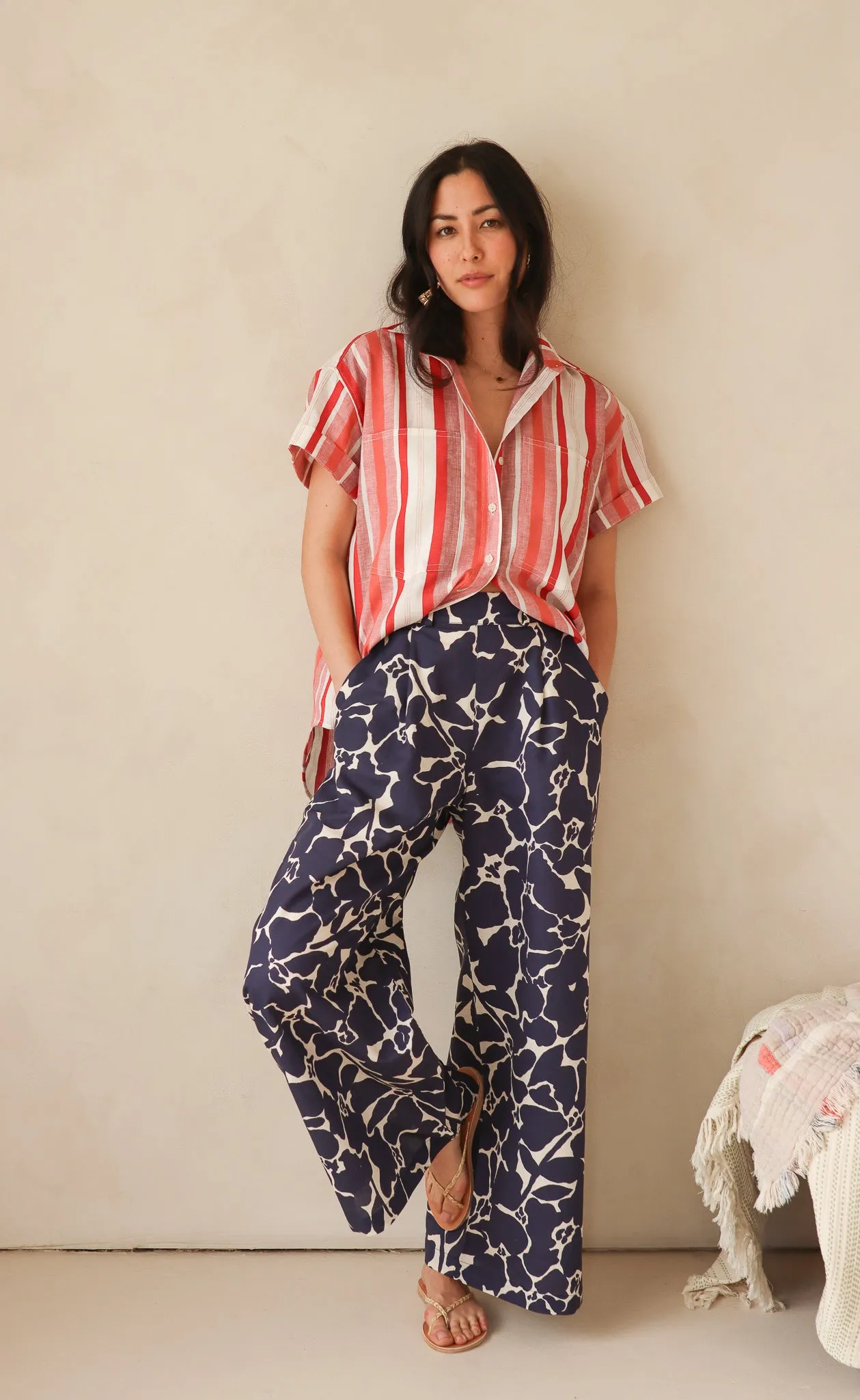 The Maximalist - Long Pants - Linen Cotton Blend
