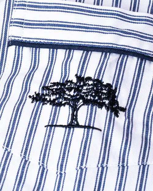 THE POST OAK | Men's French Ticking Twill Pajamas | Navy