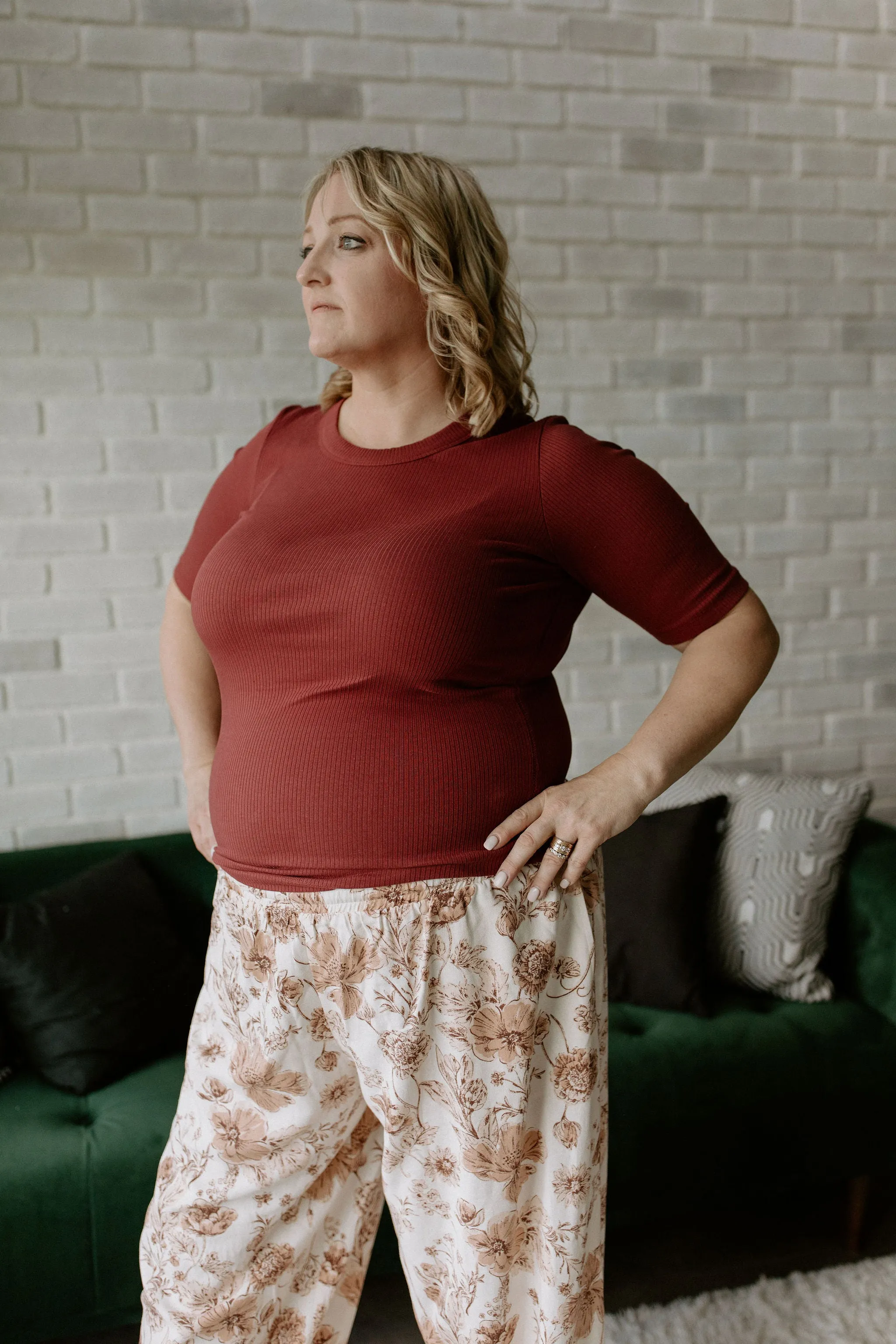 The Sonoma Floral Lantern Pant by NLT - Natural - PLUS