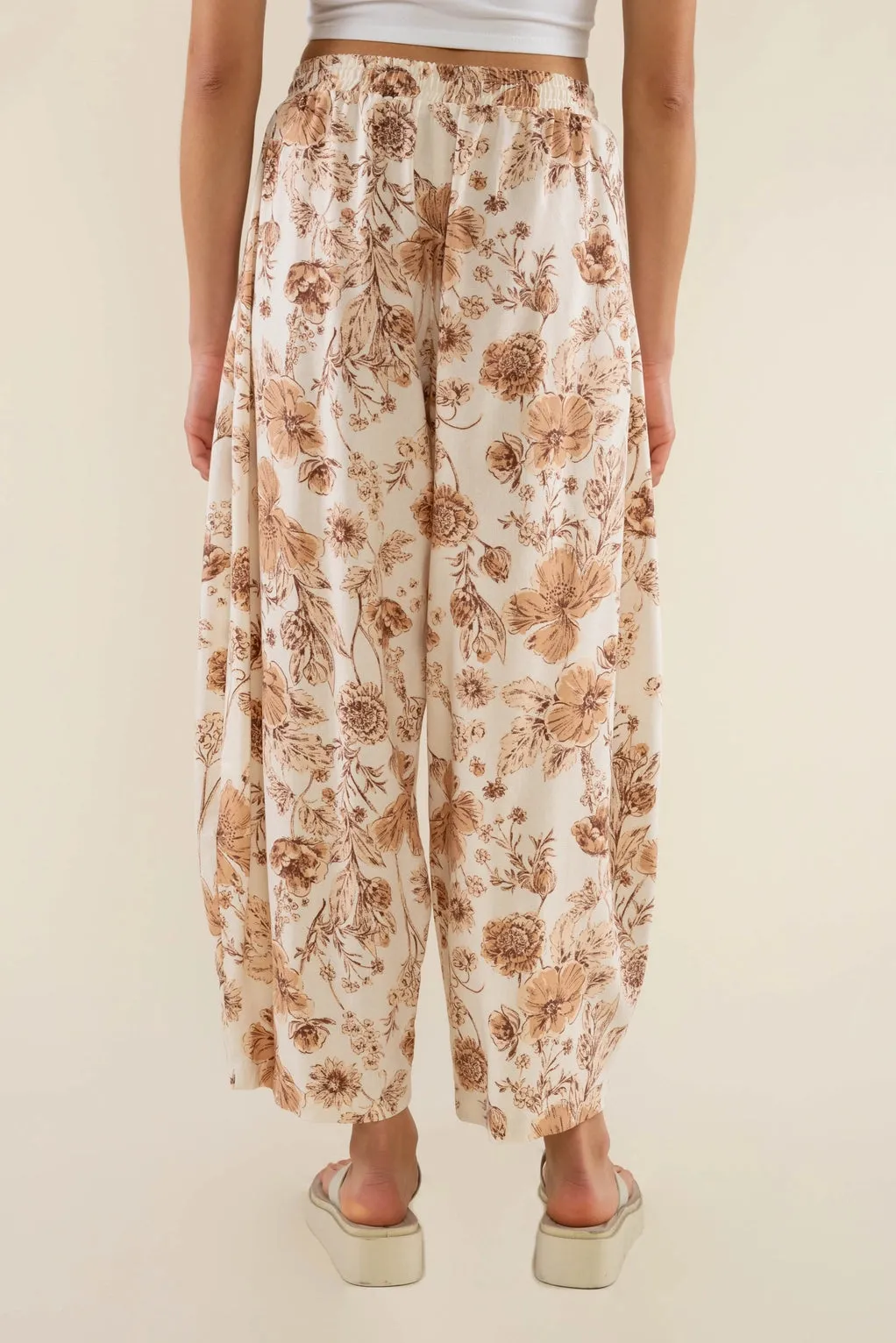 The Sonoma Floral Lantern Pant by NLT - Natural - PLUS