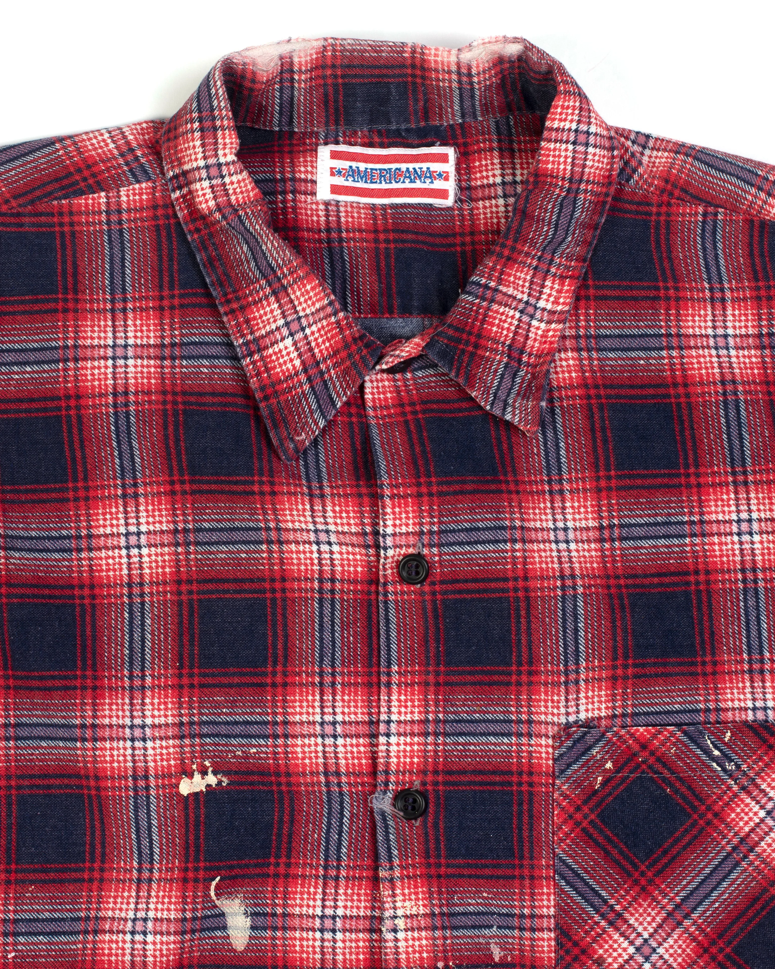 Thrashed Plaid Flannel Shirt
