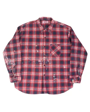 Thrashed Plaid Flannel Shirt