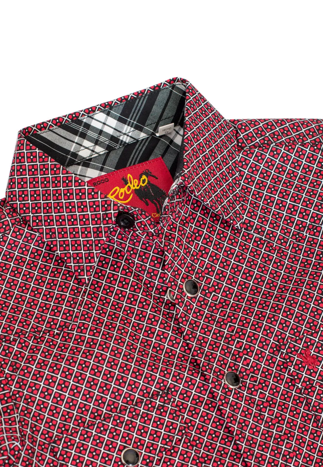 Toddler Burgundy Print Western Shirt/Matching Father & Son