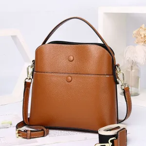 Top Grain Leather Handbag Women Natural Leather Shoulder Bag Stylish Womens Crossbody Bag