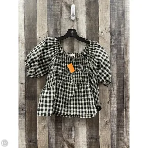 Top Short Sleeve By By Together In Plaid Pattern, Size: S