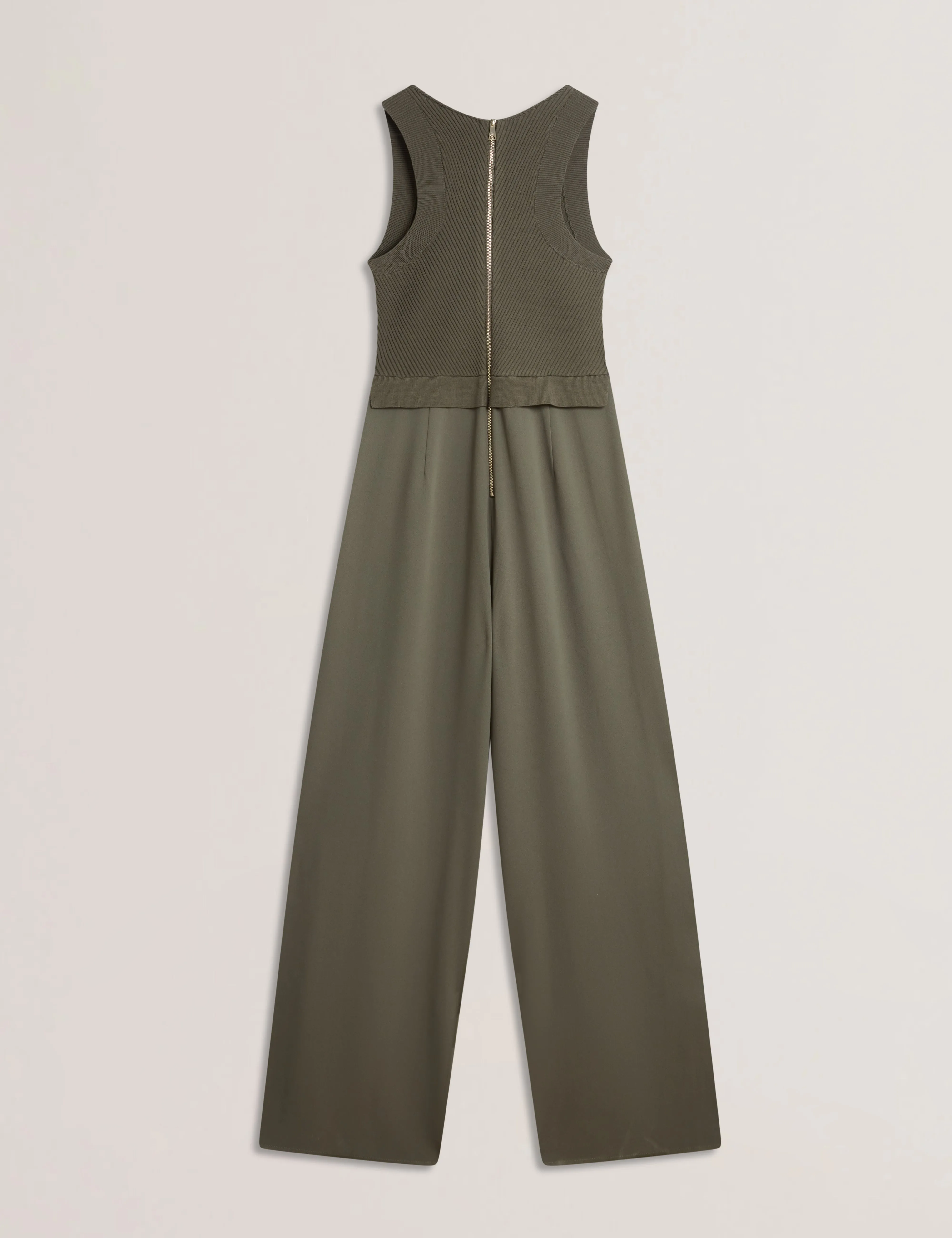 Toveli Knit Bodice Racer Back Jumpsuit Dk-Green