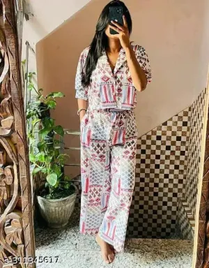 Trendy Fashionable Women Top  Bottom Sets