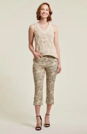 Tribal Flatten-It Pull-On Printed Capri
