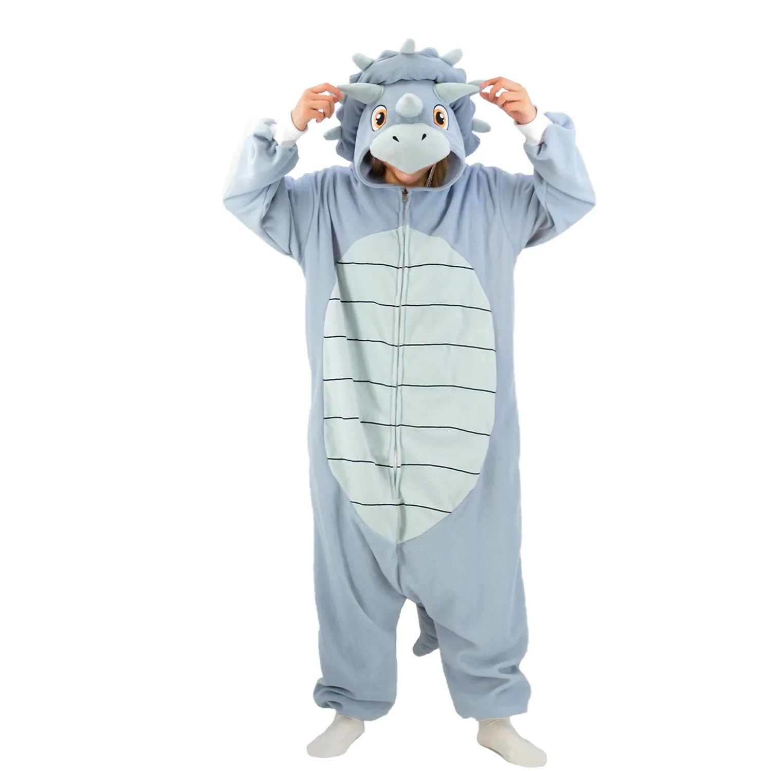 Triceratops costume onesie pajamas
