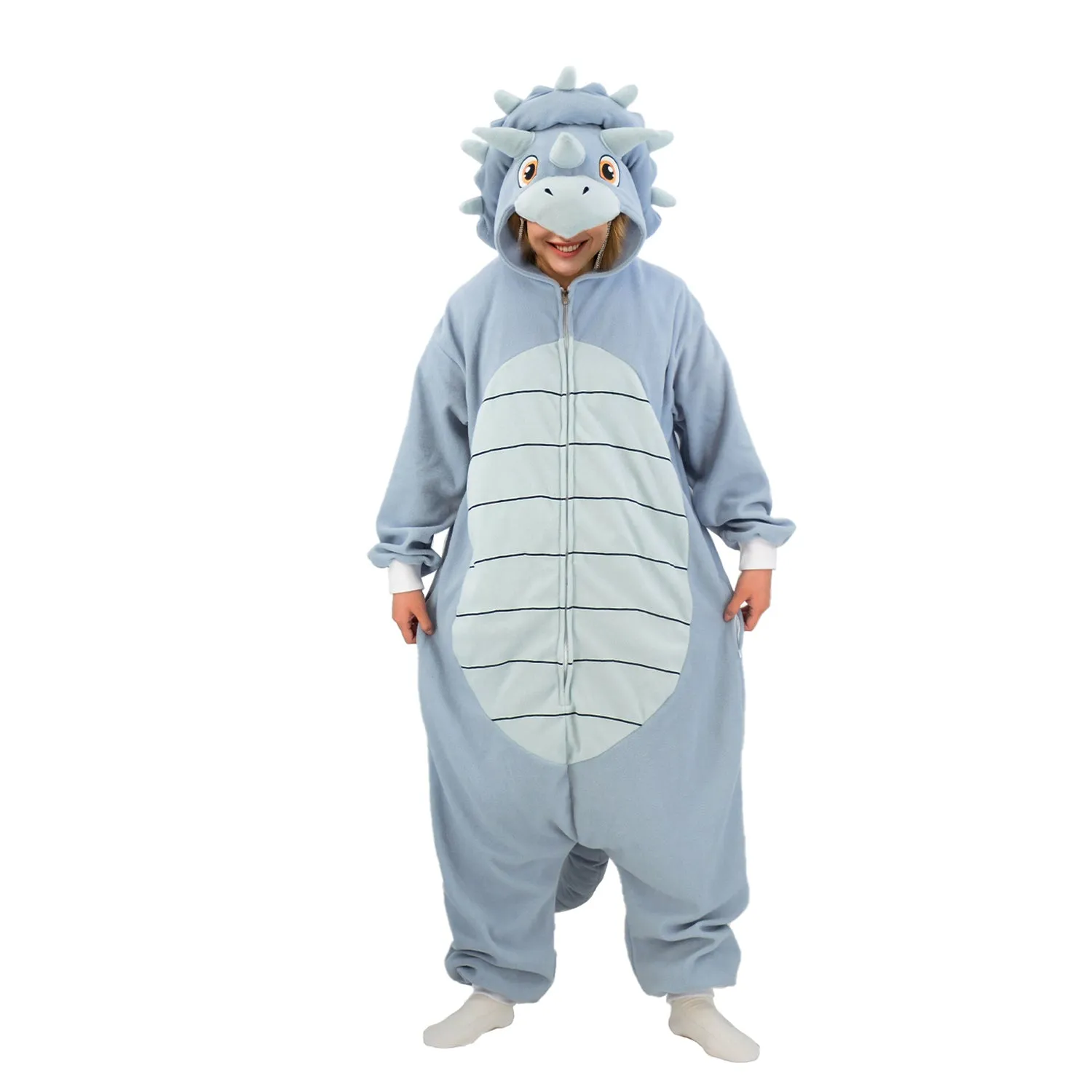 Triceratops costume onesie pajamas