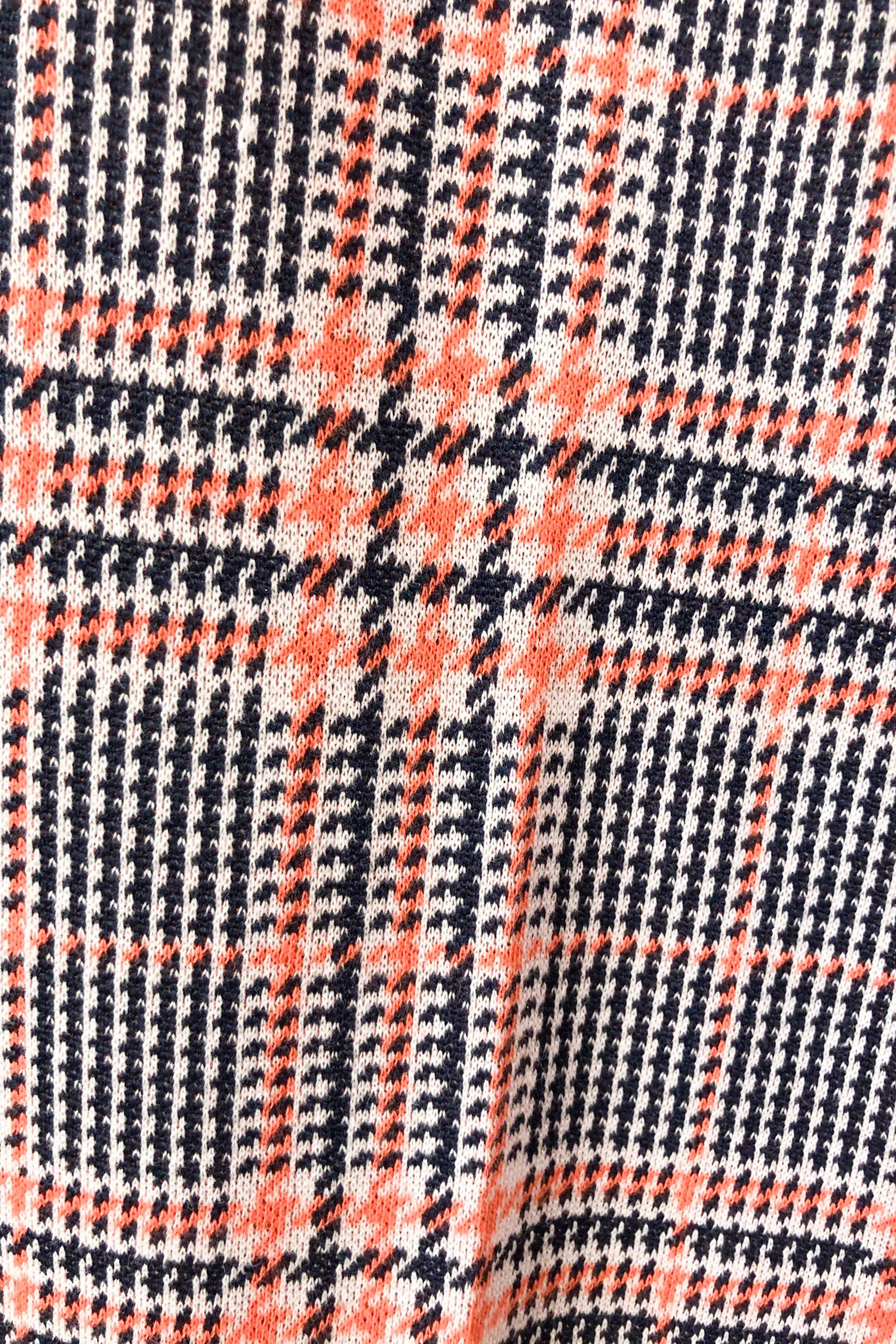 Trina Turk Orange Blue Plaid Pants