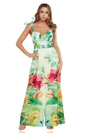TROPICAL PRINT JUMPSUIT