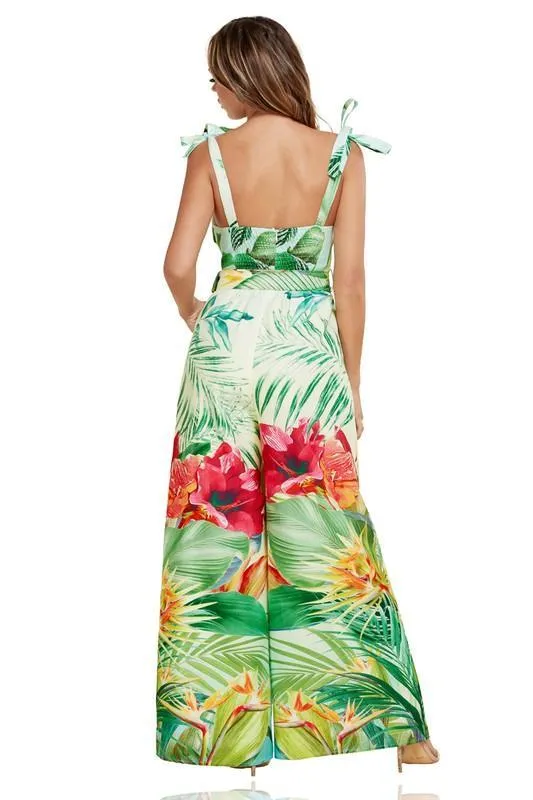 TROPICAL PRINT JUMPSUIT