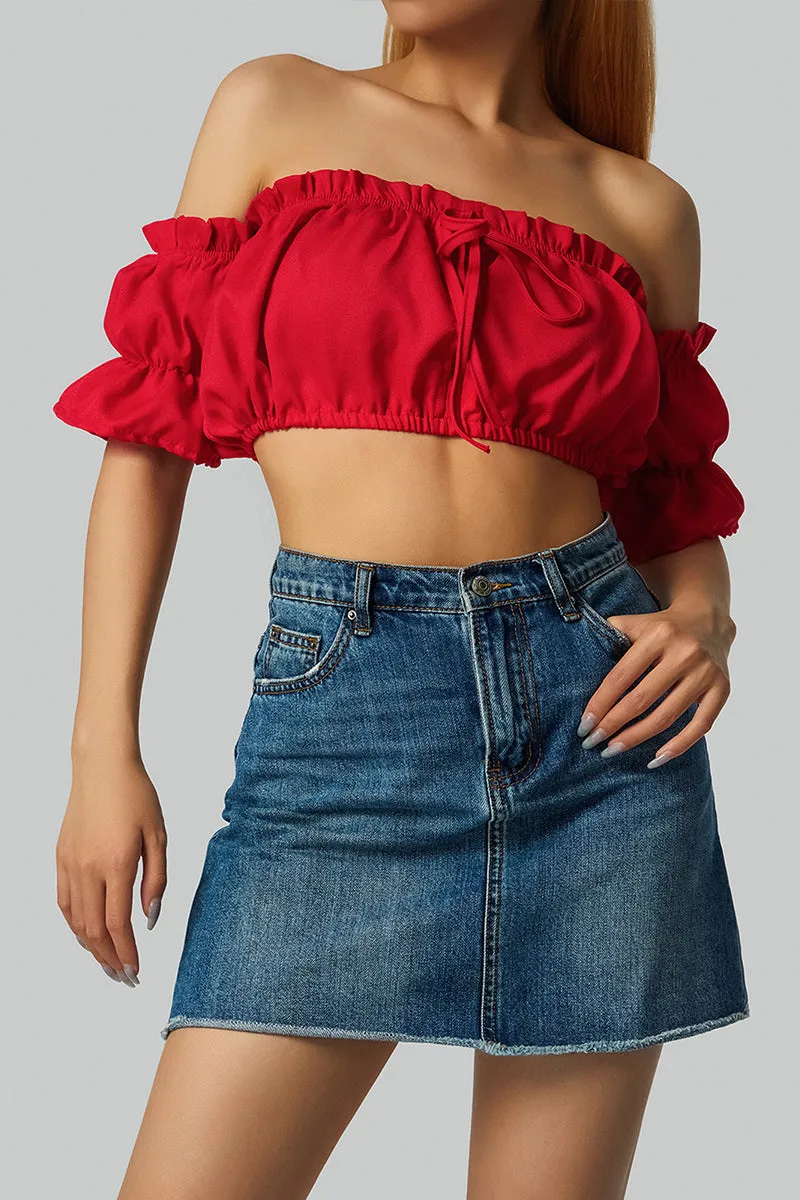 TT3123 Ruffle Bandeau Top