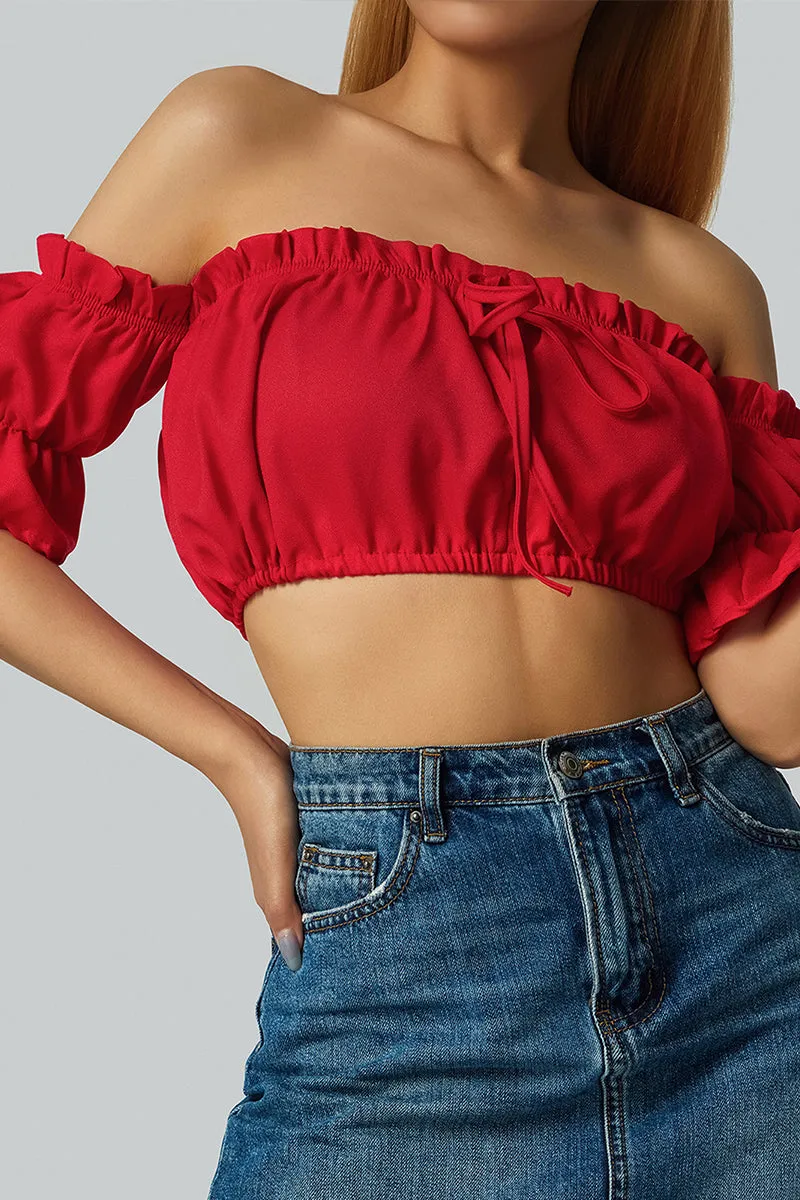 TT3123 Ruffle Bandeau Top