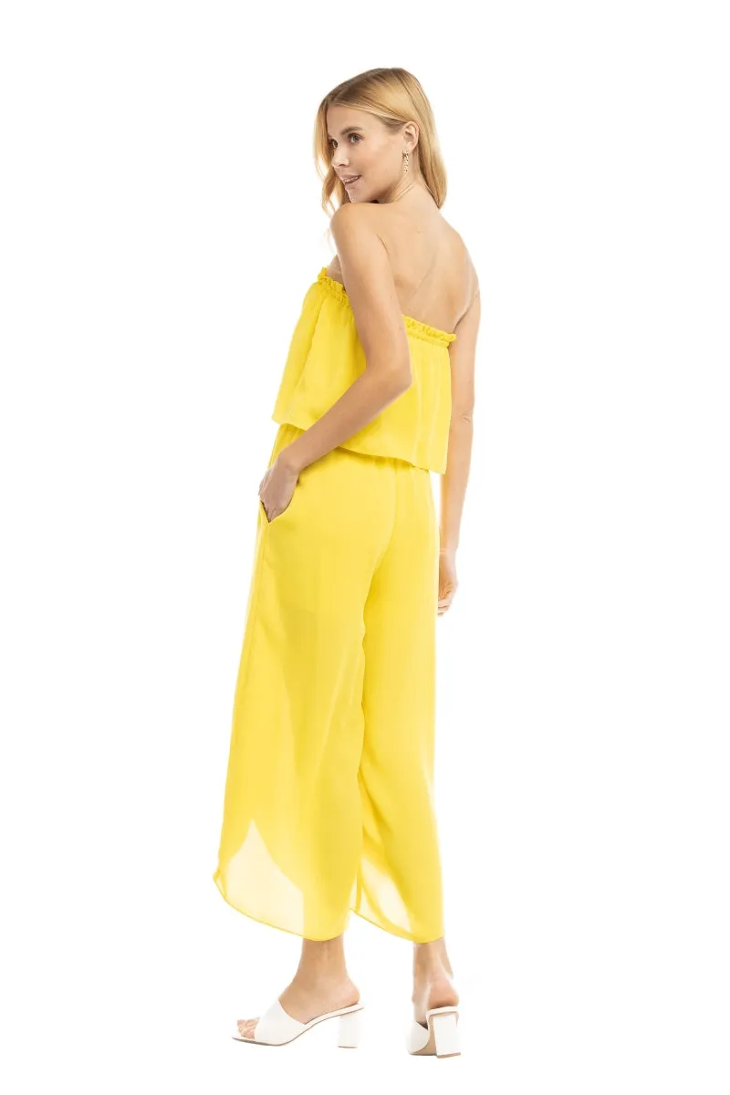 Tube Top Tulip Leg Jumpsuit