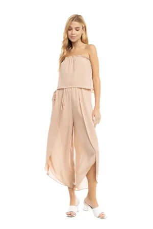 Tube Top Tulip Leg Jumpsuit