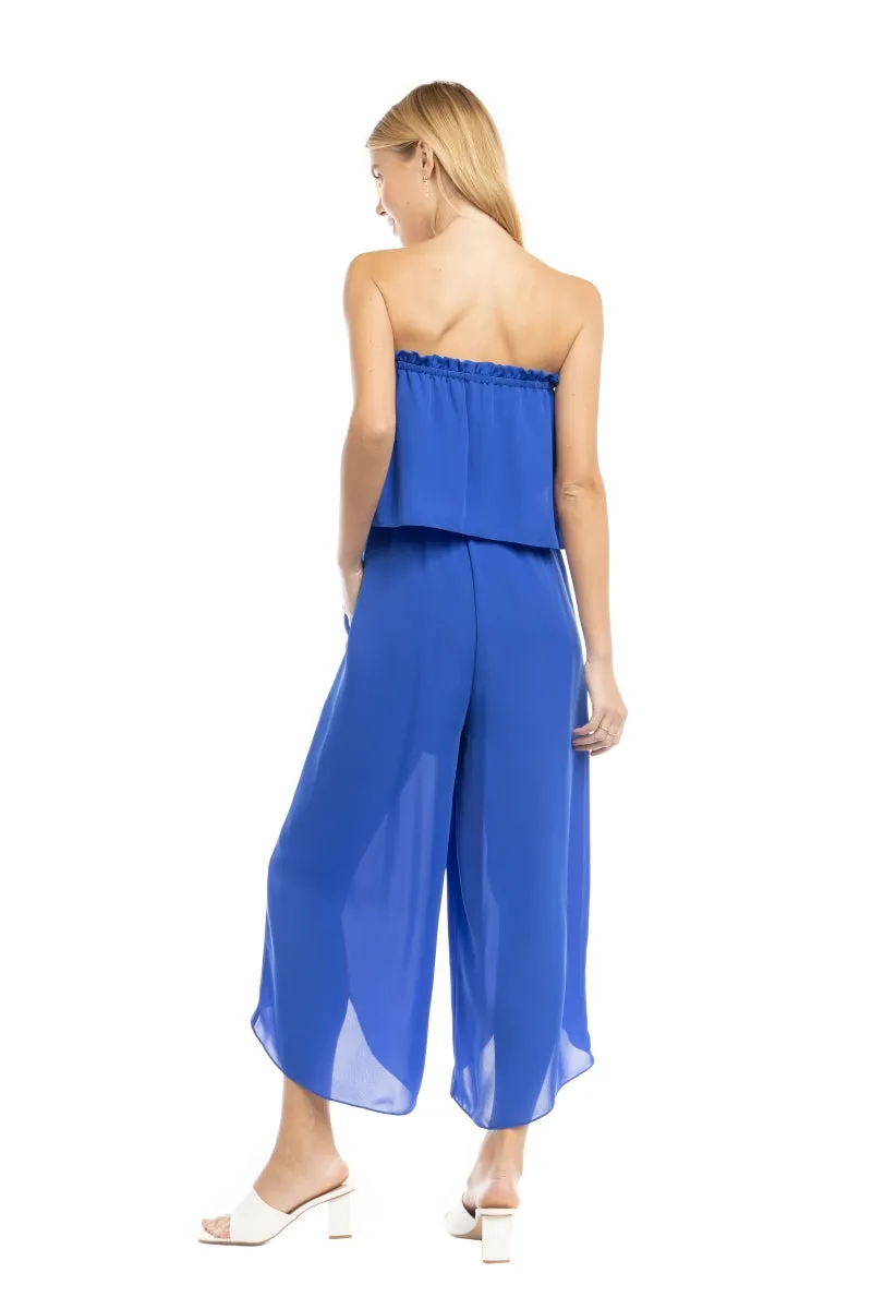 Tube Top Tulip Leg Jumpsuit