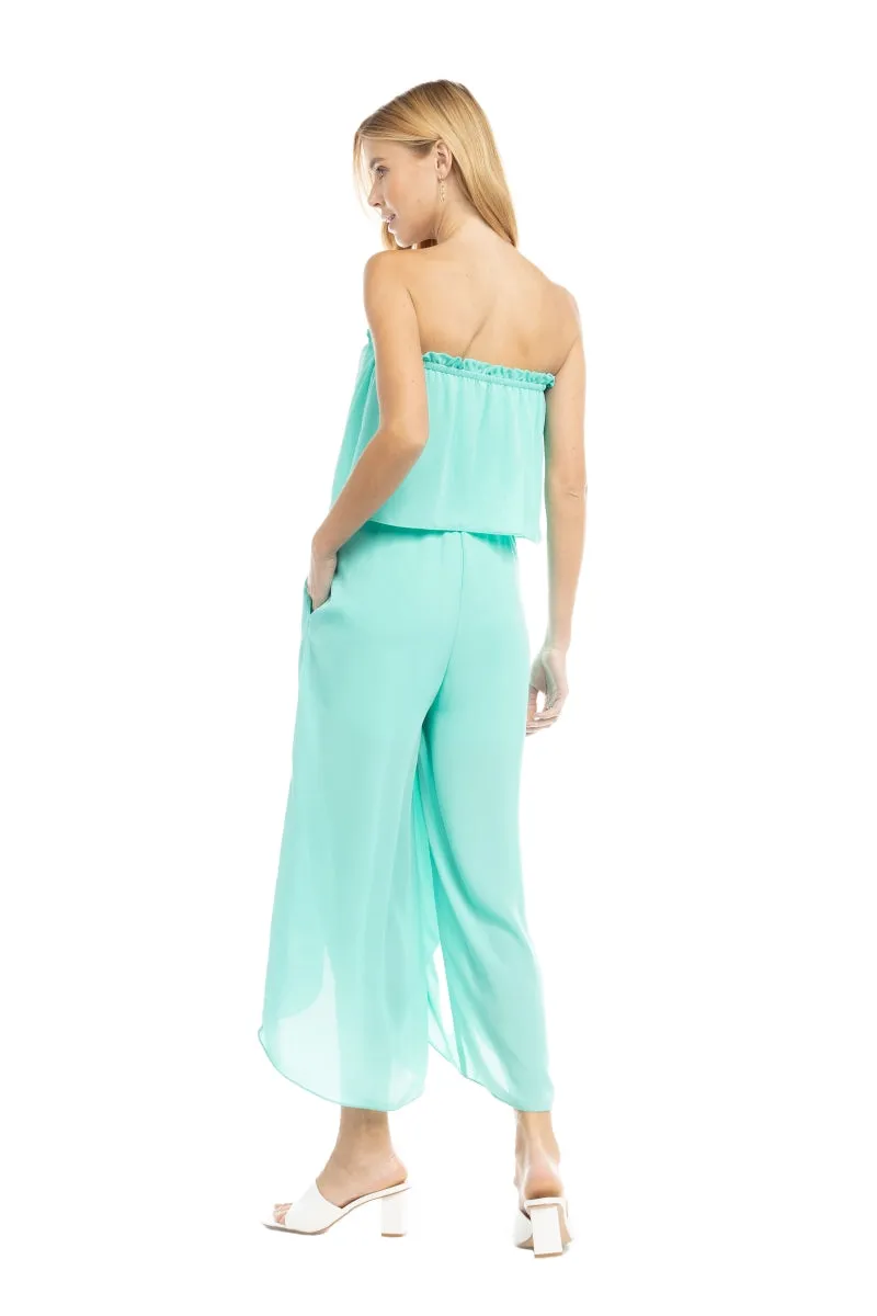 Tube Top Tulip Leg Jumpsuit