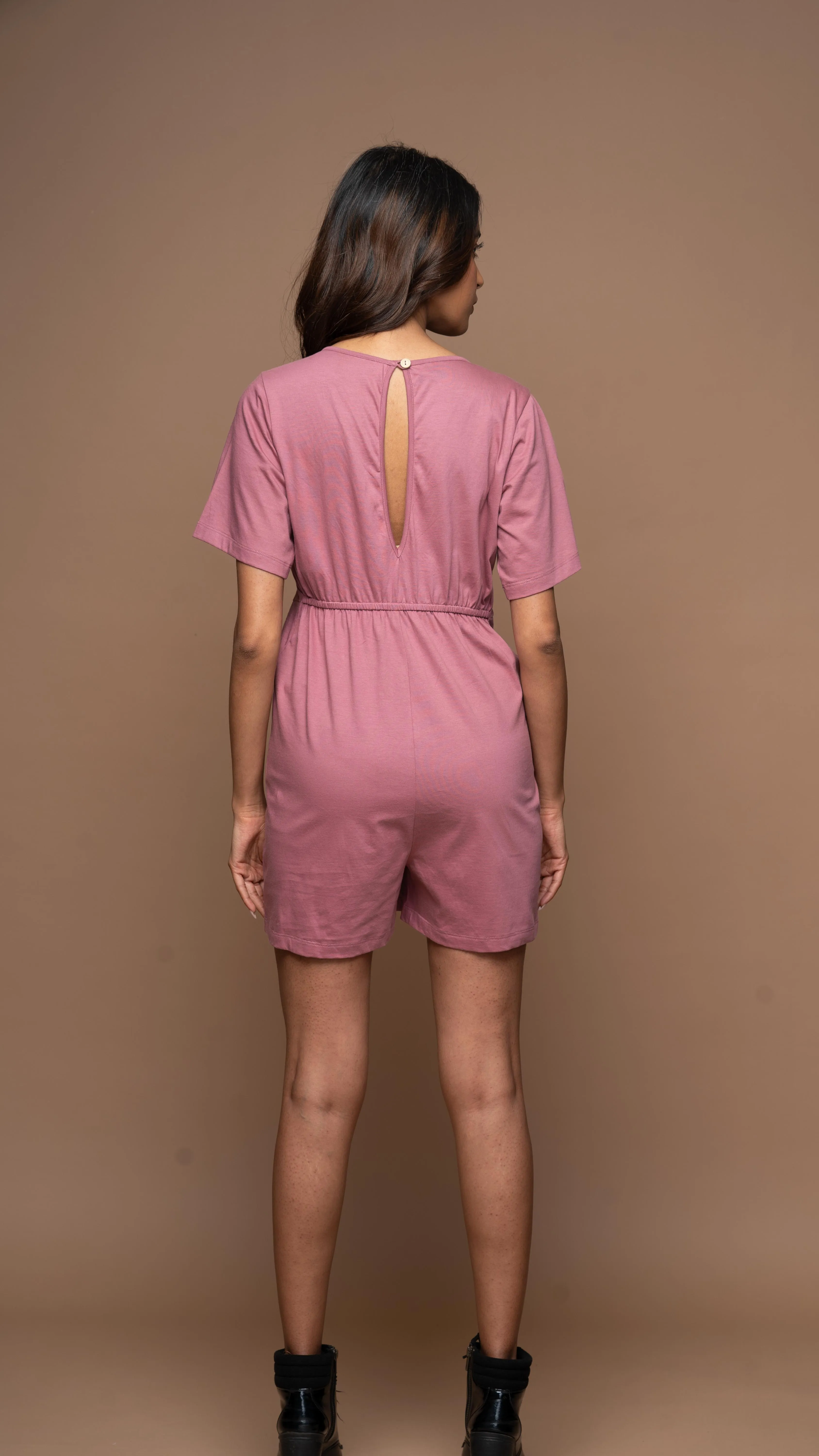 Twisted Bliss Jumpsuit in Mauve