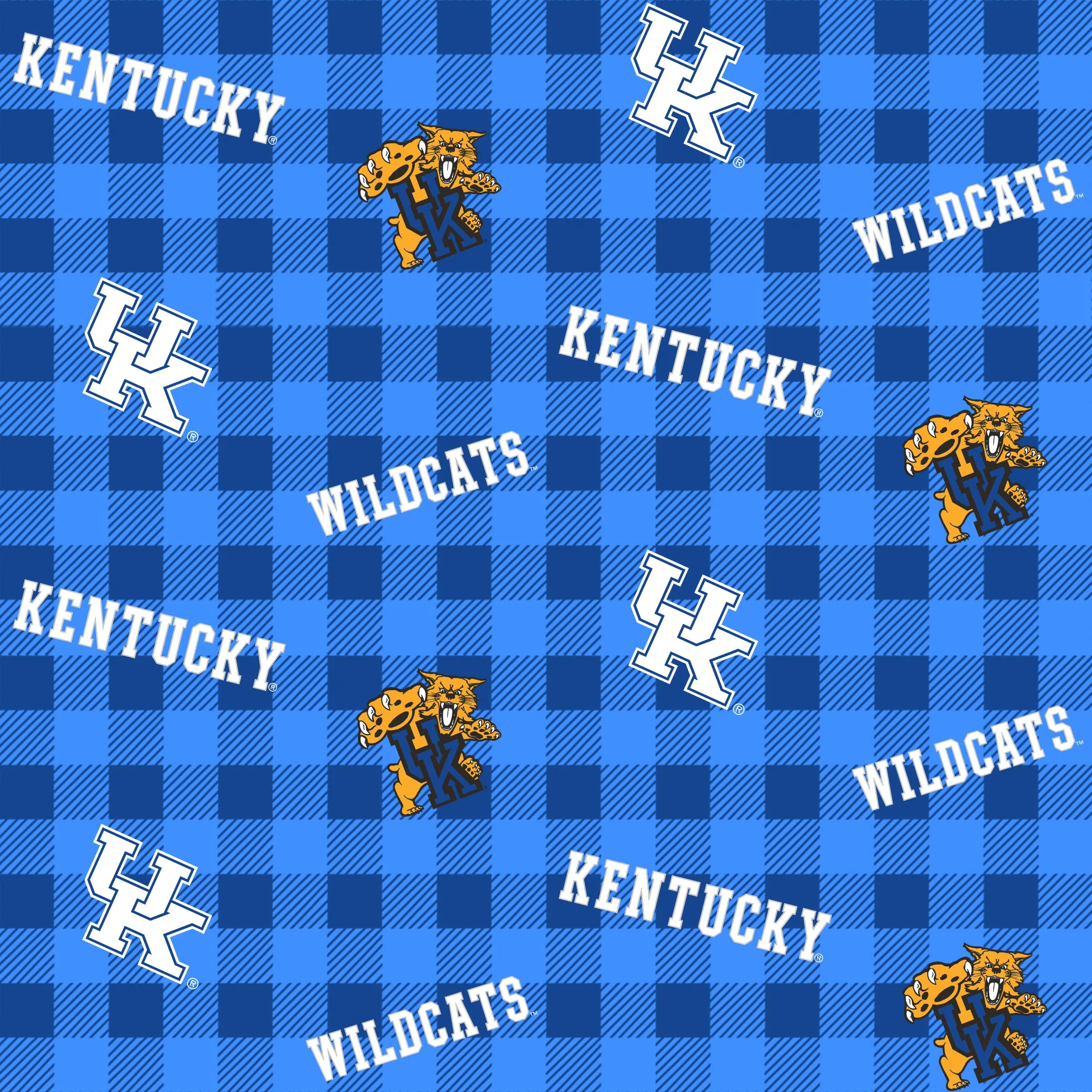 UNIVERSITY OF KENTUCKY-Buffalo Plaid-100% Cotton-KY1207