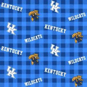 UNIVERSITY OF KENTUCKY-Buffalo Plaid-100% Cotton-KY1207