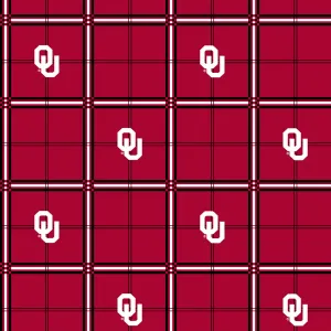 UNIVERSITY OF OKLAHOMA-Plaid Flannel-100% Cotton-OU023