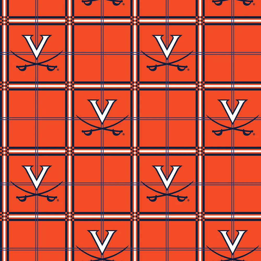 UNIVERSITY OF VIRGINIA-Plaid Flannel-100% Cotton-UVA023