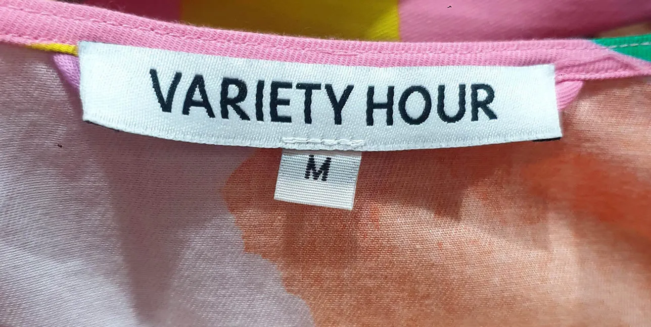 Variety Hour pink print cotton dress size M