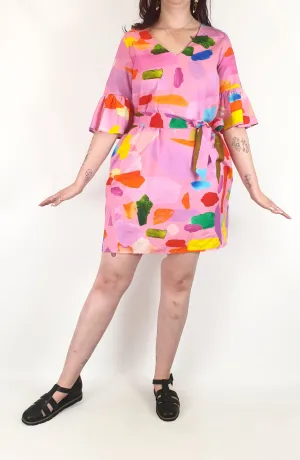 Variety Hour pink print cotton dress size M