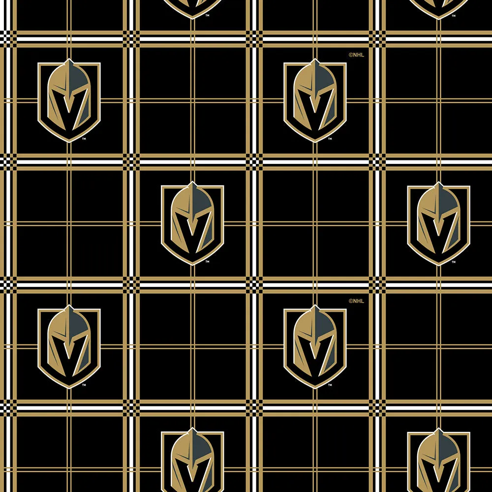 VEGAS GOLDEN KNIGHTS-Plaid Flannel-100% Cotton-023KNI