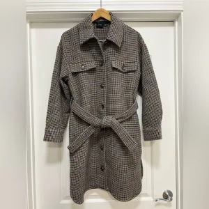 Vero Moda Wool Blend Plaid Coat