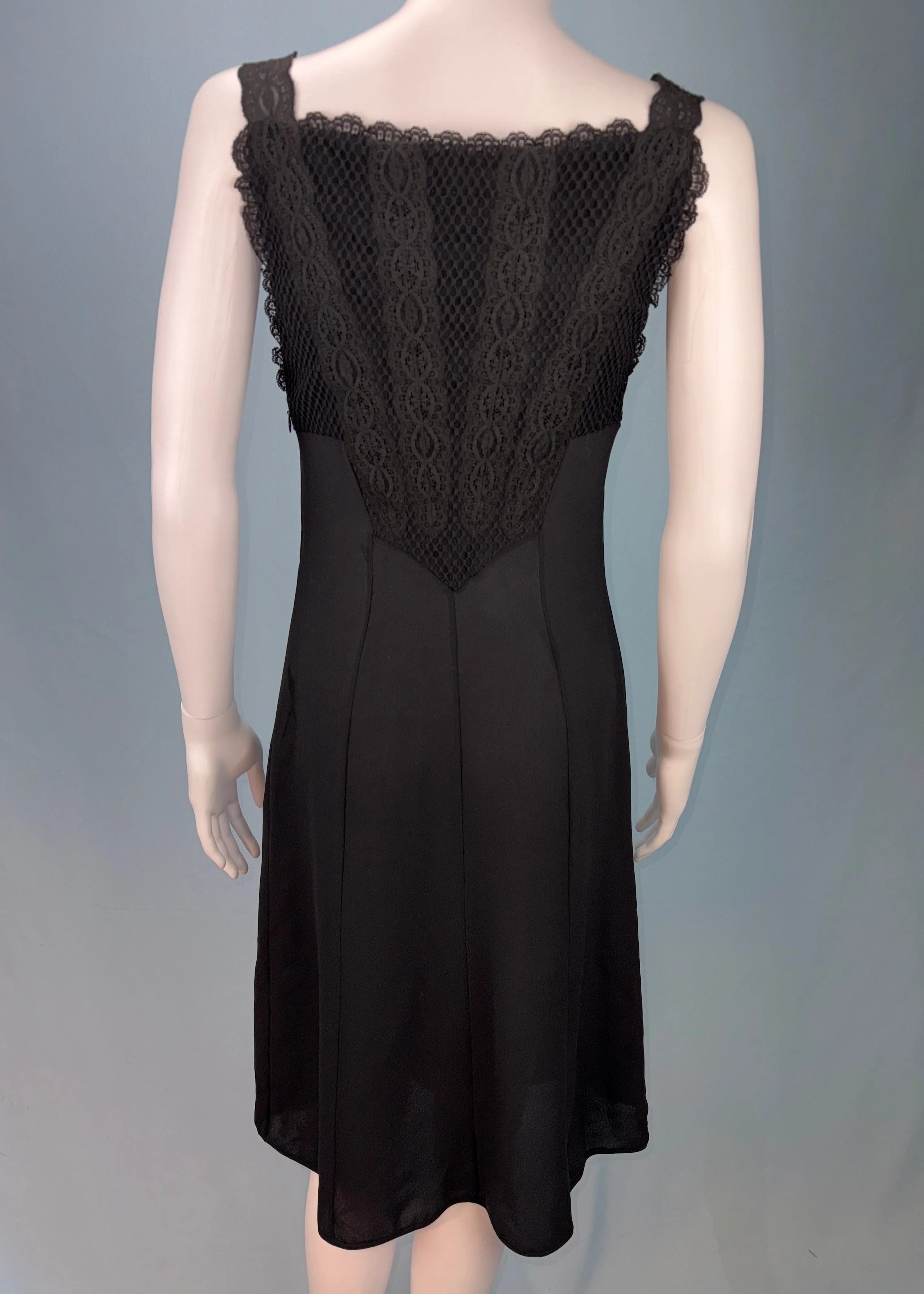 Versace Spring 1997 Runway Black Lace Bodice Dress