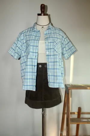 Vintage 90s Plaid Short Sleeve (M)