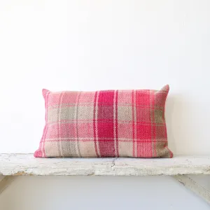 Vintage Frazada Pillow Cover - Pink Plaid
