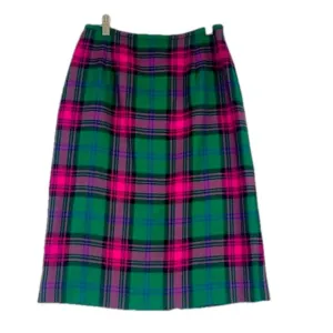 Vintage Jones New York Wool Plaid Pencil Skirt Women's Size 6