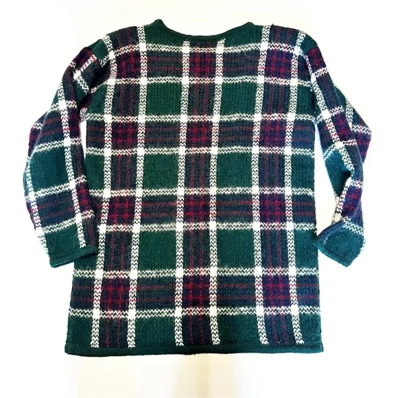 Vintage Paul Harris Design tartan plaid mohair wool sweater