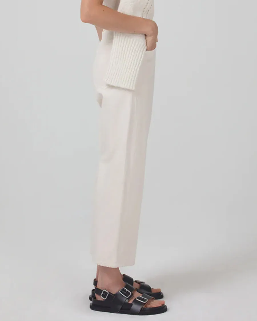 Vintage Wide Leg Denim Gaucho in Marzipan