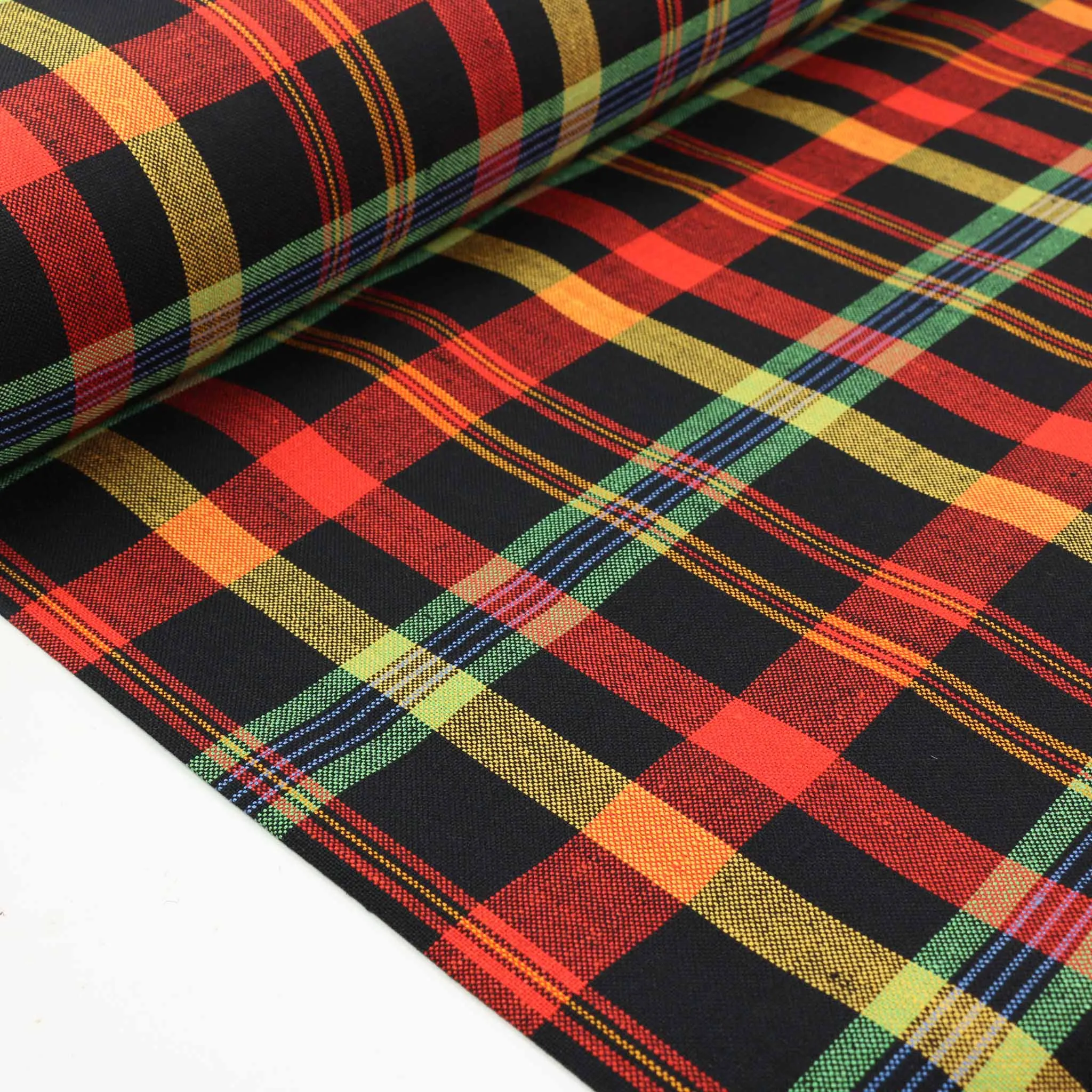 Vintage Wool blend suiting -  Orange, black