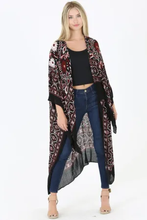 VIOLET PRINTED KIMONO
