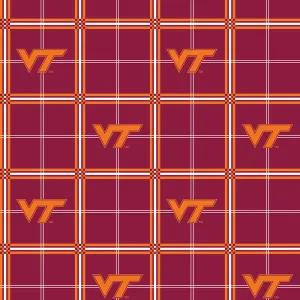 VIRGINIA TECH-Plaid Flannel-100% Cotton-VT023