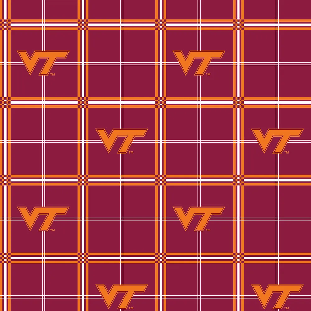 VIRGINIA TECH-Plaid Flannel-100% Cotton-VT023