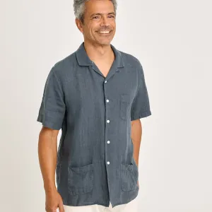 Vitoria Short Sleeve Button Down Linen Shirt