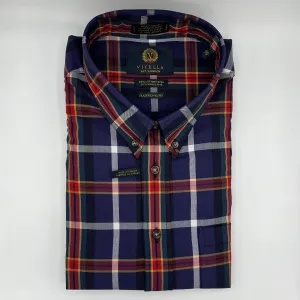 Viyella Men's 80 Cotton/20 Wool Long Sleeve Navy Button Down Sport Shirt - 653427 1998